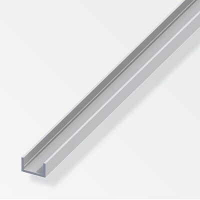 ALFER Profilo A U Aluminium 10x19.5x1.5mm Lunghezza 1m Argento - 01063 ALFER Profilo A U Aluminium 10x19.5x1.5mm Lunghezza 1m Argento - 01063