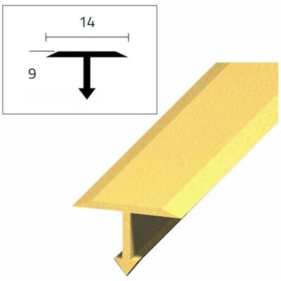 Tecnomat Profilo di Transizione in Ottone - 14x9mm - H900mm Tecnomat Profilo di Transizione in Ottone - 14x9mm - H900mm