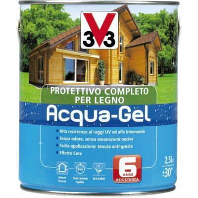 V33 - Protettivo Completo Legno All'acqua Lt. 2,50 Castagno Scuro V33 - Protettivo Completo Legno All'acqua Lt. 2,50 Castagno Scuro