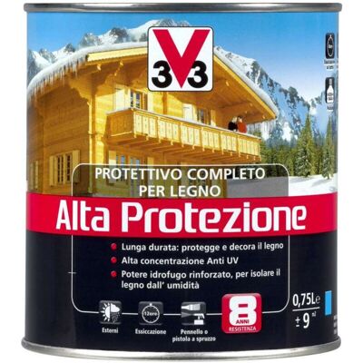 V33 - Protettivo Completo Legno Alta Protezione Castano Scuro 750 Ml V33 - Protettivo Completo Legno Alta Protezione Castano Scuro 750 Ml