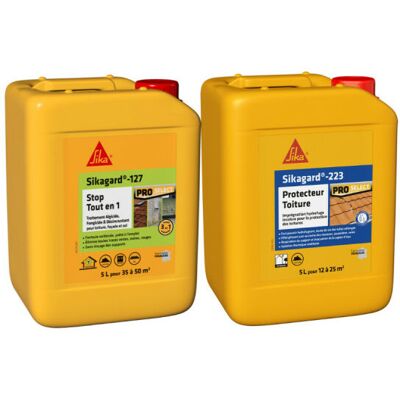 Sika - Pacchetto di protezione e trattamento del tetto - 127 & 223 5L Sika - Pacchetto di protezione e trattamento del tetto - 127 & 223 5L