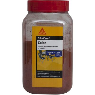SIKA cem Colore Cemento, Calce E Intonaco In Polvere - Rosso - 800g SIKA cem Colore Cemento, Calce E Intonaco In Polvere - Rosso - 800g