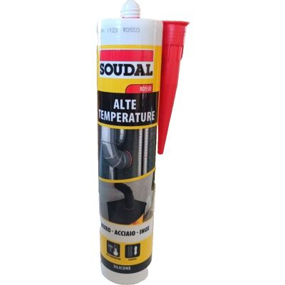 SOUDAL Mastice Silicone Alta Temperatura Rosso Resistente Al Calore Stick 310 Ml SOUDAL Mastice Silicone Alta Temperatura Rosso Resistente Al Calore Stick 310 Ml