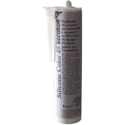 KERAKOLL Silicone Sigillante Decorativo Piastrelle Mosaici Giunture Fughe Colorato 310 Ml Colore- N 49 - Confezione 1 KERAKOLL Silicone Sigillante Decorativo Piastrelle Mosaici Giunture Fughe Colorato 310 Ml Colore- N 49 - Confezione 1