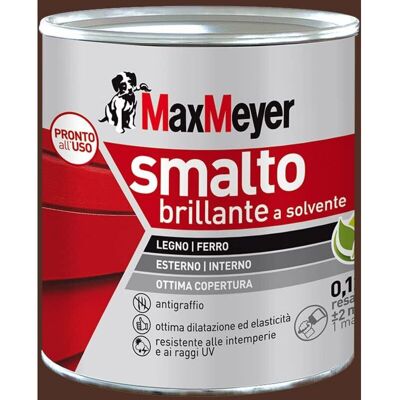 MAX MEYER Maxmeyer Smalto A Solvente Brillante Marrone R8016 0,125 L MAX MEYER Maxmeyer Smalto A Solvente Brillante Marrone R8016 0,125 L