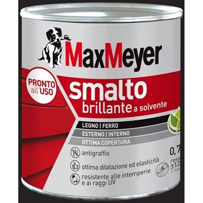 MAX MEYER Maxmeyer Smalto A Solvente Brillante Nero R9005 0,750 L MAX MEYER Maxmeyer Smalto A Solvente Brillante Nero R9005 0,750 L
