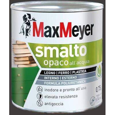 MAX MEYER Maxmeyer Smalto Opaco All'acqua Poliuretanico Marrone 0,75 L MAX MEYER Maxmeyer Smalto Opaco All'acqua Poliuretanico Marrone 0,75 L