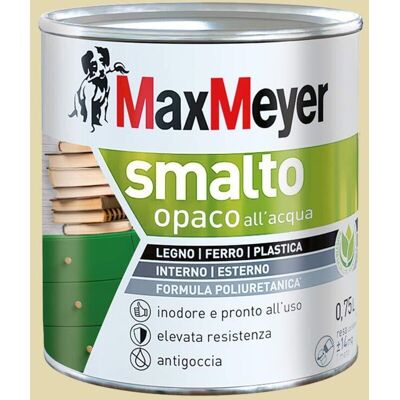 MAX MEYER Maxmeyer Smalto Opaco All'acqua Poliuretanico Panna 0,75 L MAX MEYER Maxmeyer Smalto Opaco All'acqua Poliuretanico Panna 0,75 L