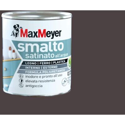 MAX MEYER Maxmeyer Smalto Satinato All'acqua Poliuretanico Marrone 0,125 L MAX MEYER Maxmeyer Smalto Satinato All'acqua Poliuretanico Marrone 0,125 L