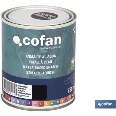COFAN 750 Ml Smalto all'Acqua Nero Lucido - Vernice smalto COFAN 750 Ml Smalto all'Acqua Nero Lucido - Vernice smalto