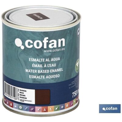 Smalto ecologico ad acqua - Marrone lucido - Vernice multi-superficie Smalto ecologico ad acqua - Marrone lucido - Vernice multi-superficie