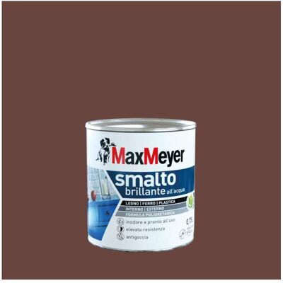 MAX MEYER Maxmeyer Smalto Poliuretanico Brillante All'acqua - Cioccolato - 0,75 L MAX MEYER Maxmeyer Smalto Poliuretanico Brillante All'acqua - Cioccolato - 0,75 L