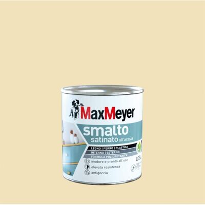 MAX MEYER Maxmeyer Smalto Satinato All'acqua Poliuretanico Bianco Panna 0,75 L MAX MEYER Maxmeyer Smalto Satinato All'acqua Poliuretanico Bianco Panna 0,75 L