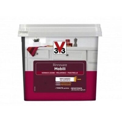 V33 Smalto Rinnovare Mobili Colore Grigio Chiaro Satinato 0,75 Lt V33 Smalto Rinnovare Mobili Colore Grigio Chiaro Satinato 0,75 Lt