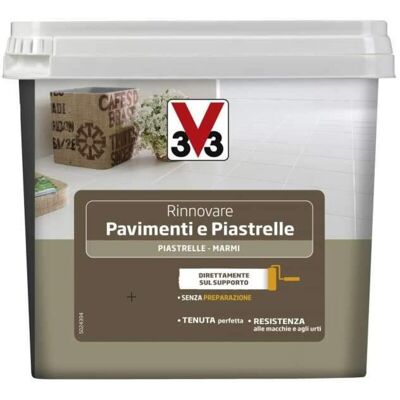 V33 Smalto Rinnovare Pavimenti E Piastrelle Bianco Satinato 0,75 Lt V33 Smalto Rinnovare Pavimenti E Piastrelle Bianco Satinato 0,75 Lt