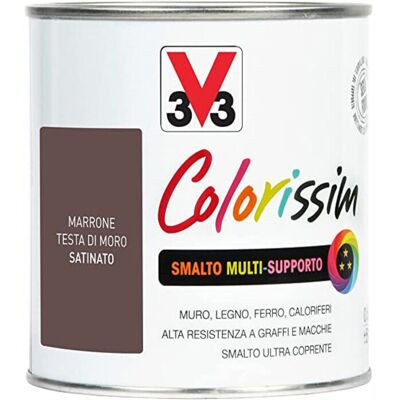 V33 Smalto Multisupporto Colorissim Testa Di Moro 0,5 Lt V33 Smalto Multisupporto Colorissim Testa Di Moro 0,5 Lt