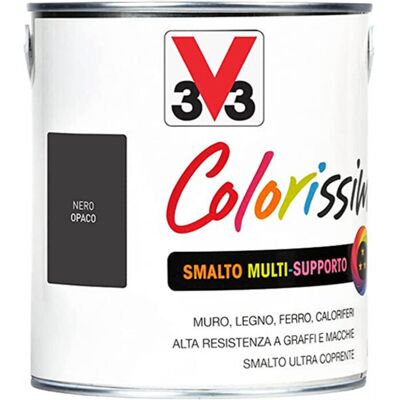 V33 Smalto Multisupporto Colorissim Nero Opaco 0,5 Lt V33 Smalto Multisupporto Colorissim Nero Opaco 0,5 Lt