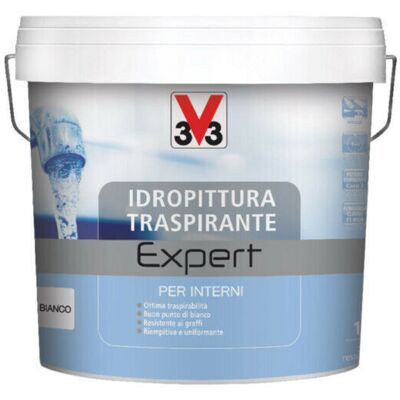 V33 - Idropittura Traspirante Expert Per Interno Pittura Coprente Bianca Bagno - Formato: 14 Lt V33 - Idropittura Traspirante Expert Per Interno Pittura Coprente Bianca Bagno - Formato: 14 Lt