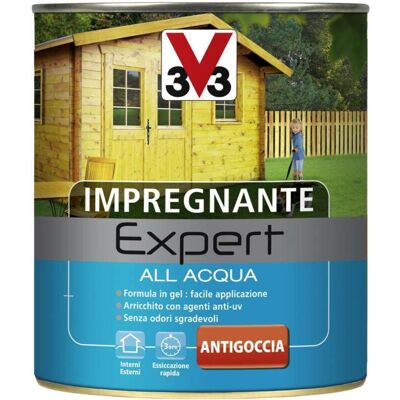 V33 - Impregnante Per Legno Expert Ad Acqua In Gel Interno Esterno Mobili Persiane - Colore: Castagno Chiaro - Formato: 0,75 Lt V33 - Impregnante Per Legno Expert Ad Acqua In Gel Interno Esterno Mobili Persiane - Colore: Castagno Chiaro - Formato: 0,75 Lt