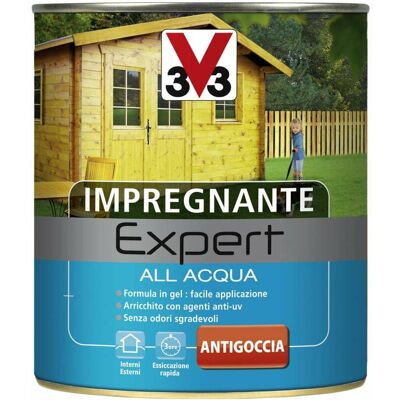 V33 - Impregnante Per Legno Expert Ad Acqua In Gel Interno Esterno Mobili Persiane - Colore: Noce Medio - Formato: 0,75 Lt V33 - Impregnante Per Legno Expert Ad Acqua In Gel Interno Esterno Mobili Persiane - Colore: Noce Medio - Formato: 0,75 Lt