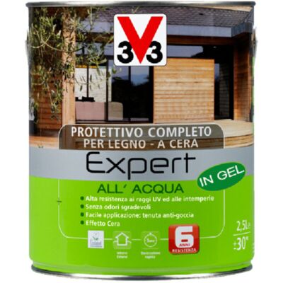 V33 Protettivo Completo Expert Vernice Ad Acqua Per Legno Finestre Persiane Cera - Colore: Ciliegio - Formato: 0,75 Lt - V33 Protettivo Completo Expert Vernice Ad Acqua Per Legno Finestre Persiane Cera - Colore: Ciliegio - Formato: 0,75 Lt -