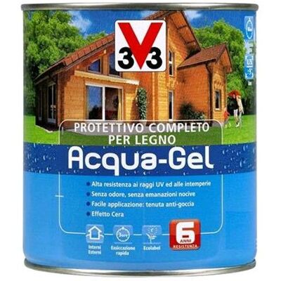 V33 Protettivo Completo Legno Acqua-gel Colore Mogano 2,5 Litri - V33 Protettivo Completo Legno Acqua-gel Colore Mogano 2,5 Litri -