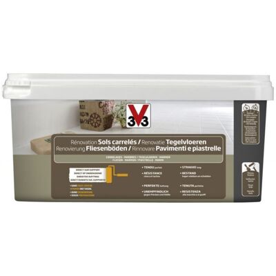 V33 Rinnovare Pavimenti E Piastrelle Smalto Bianco Satinato 2,0 Lt V33 Rinnovare Pavimenti E Piastrelle Smalto Bianco Satinato 2,0 Lt
