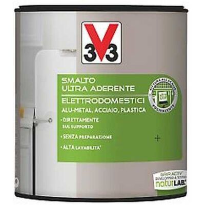 V33 Smalto Ultra Aderente Per Elettrodomestici 0,500ml Grigio Carbonato Satinato V33 Smalto Ultra Aderente Per Elettrodomestici 0,500ml Grigio Carbonato Satinato