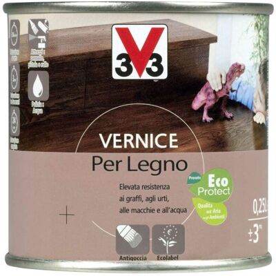 V33 Vernice Per Legno Cera Mogano Lt.0,25 V33 Vernice Per Legno Cera Mogano Lt.0,25