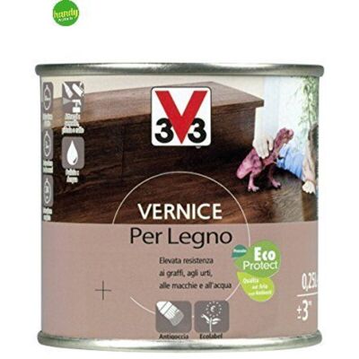 V33 Vernice Per Legno Lt 0,25 Noce Chiaro Satinato V33 Vernice Per Legno Lt 0,25 Noce Chiaro Satinato