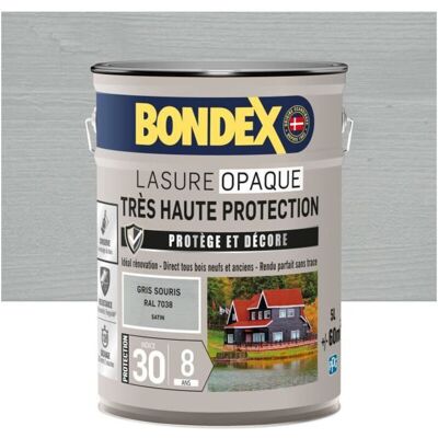 BONDEX impregnante per legno - Grigio topo - 5L - Alta protezione - Satinato BONDEX impregnante per legno - Grigio topo - 5L - Alta protezione - Satinato
