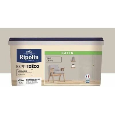 Pittura Satinata Ripolin - Muri, Legno, Radiatori - Grigio Cetus - Vernice Pittura Satinata Ripolin - Muri, Legno, Radiatori - Grigio Cetus - Vernice