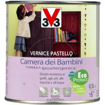 V33 Vernice Per Legno - Vernice Pastello Camera Dei Bambini - Liberty - 0,5 Litri V33 Vernice Per Legno - Vernice Pastello Camera Dei Bambini - Liberty - 0,5 Litri