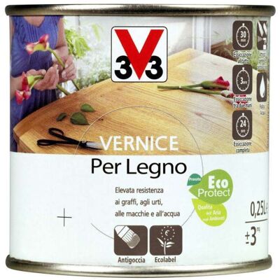 V33 Vernice Per Legno Lt 0,25 Incolore Brillante V33 Vernice Per Legno Lt 0,25 Incolore Brillante