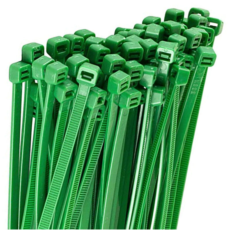 A2ZWORLD - 100 Fascette Plastica Verde Giardinaggio 1.8X100mm