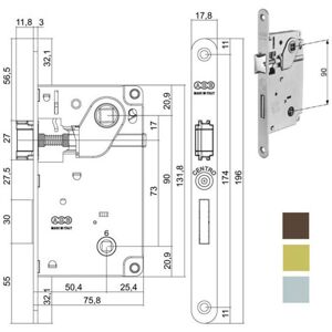 AGB Serratura Inf.legno Centro E50 Bagno Ot 1005 AGB Serratura Inf.legno Centro E50 Bagno Ot 1005