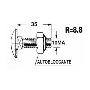 AMA - Bullone M10x35 (con dado R8.8) per coltello carromiscelatore 39358