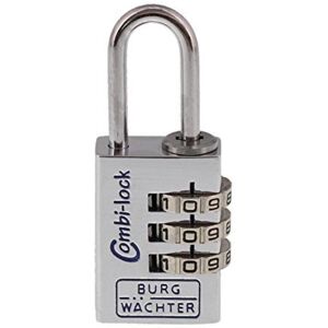 BURG WACHTER Burg Wächter 3631 Lucchetto 22.90 Mm Argento Alluminio Cromato Serratura A Combinazione Numerica BURG WACHTER Burg Wächter 3631 Lucchetto 22.90 Mm Argento Alluminio Cromato Serratura A Combinazione Numerica