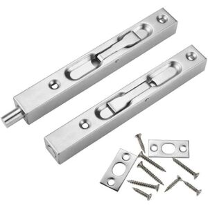 XISRENS Chiusura A Scomparsa Per Porta In 2 Pezzi, Chiusure Per Porte Scorrevoli Da 15 Cm, Acciaio Inossidabile 304, Serratura A Mortaio Per Tutti I Tipi Di Porte In Legno XISRENS Chiusura A Scomparsa Per Porta In 2 Pezzi, Chiusure Per Porte Scorrevoli Da 15 Cm, Acciaio Inossidabile 304, Serratura A Mortaio Per Tutti I Tipi Di Porte In Legno