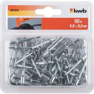 kwb - 407478 Rivetto (ø X L) 4.8 Mm X 8 Mm Alluminio Alluminio Alluminio 50 Pz. kwb - 407478 Rivetto (ø X L) 4.8 Mm X 8 Mm Alluminio Alluminio Alluminio 50 Pz.