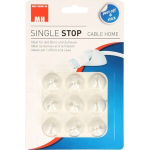 CABLEHOME Supporto Per Cavi Autoadesivo 135346 Bianco 9 Pz. CABLEHOME Supporto Per Cavi Autoadesivo 135346 Bianco 9 Pz.