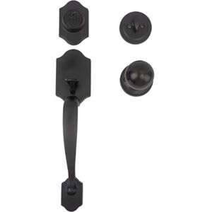 BASETBL Set Maniglia E Catenaccio Per Porta D'Ingresso, Serratura Nera Con Pomello Reversibile, Ferramenta Moderna Per Porte D'Ingresso, Serratura A Cilindro Singolo, Maniglie E Serrature Per Porte D'Ingresso BASETBL Set Maniglia E Catenaccio Per Porta D'Ingresso, Serratura Nera Con Pomello Reversibile, Ferramenta Moderna Per Porte D'Ingresso, Serratura A Cilindro Singolo, Maniglie E Serrature Per Porte D'Ingresso