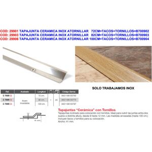 BRINOX Scossalina Ceramica Acciaio Inox Avvitabile 100 Cm Con Tasselli E Viti BRINOX Scossalina Ceramica Acciaio Inox Avvitabile 100 Cm Con Tasselli E Viti