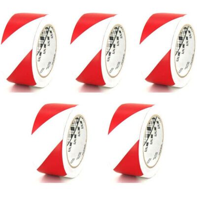 Nastro vinile 3M Rosso e Bianco - Marcatura di sicurezza - 50mm x 33m Nastro vinile 3M Rosso e Bianco - Marcatura di sicurezza - 50mm x 33m