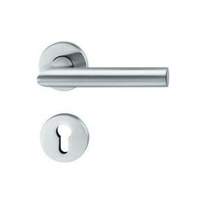 Set Maniglie Porta in Acciaio Inox FSB con Pulsante - Rotondo, Sinistra/Destra, 55mm Set Maniglie Porta in Acciaio Inox FSB con Pulsante - Rotondo, Sinistra/Destra, 55mm