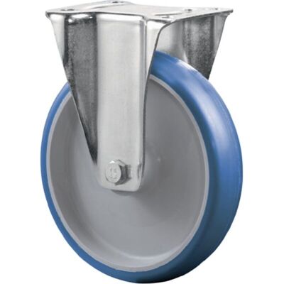 BS ROLLEN Ruota Fissa D.125mm Trgf.150kg Pu Piastra L104xp80mm BS ROLLEN Ruota Fissa D.125mm Trgf.150kg Pu Piastra L104xp80mm