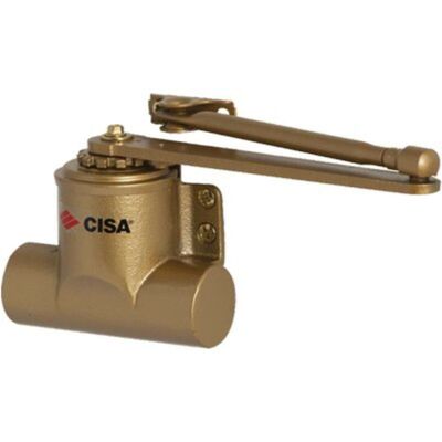 Cisa Chiudiporta - Modello 60160-04 - Pressione Idraulica, Molla Regolabile - Oro - Fino a 103cm Cisa Chiudiporta - Modello 60160-04 - Pressione Idraulica, Molla Regolabile - Oro - Fino a 103cm