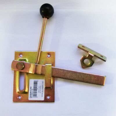 UNIFIX Chiavistello a leva per cancelli - Acciaio zincato giallo, Maniglia regolabile, Piastra 80mm x 100mm - Chiavistello per cancelli UNIFIX Chiavistello a leva per cancelli - Acciaio zincato giallo, Maniglia regolabile, Piastra 80mm x 100mm - Chiavistello per cancelli