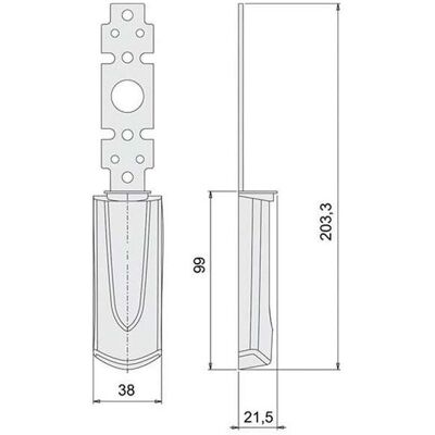 CISA Placca Esterna Maniglioni Cieca 07176-66-0 CISA Placca Esterna Maniglioni Cieca 07176-66-0