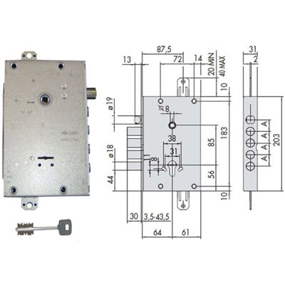 CISA - 57515-48-0 Serratura D/m Sag Blind Int28 CISA - 57515-48-0 Serratura D/m Sag Blind Int28